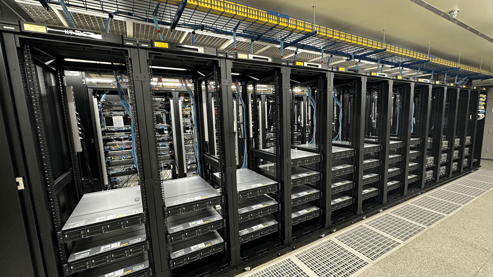 An AMD MI250 cluster system for the Hyperscale AI Computing service of KT Cloud.